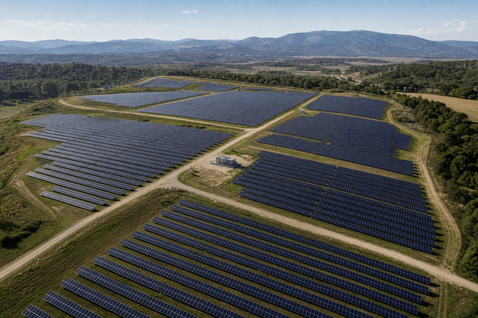 Solar site viewed from above